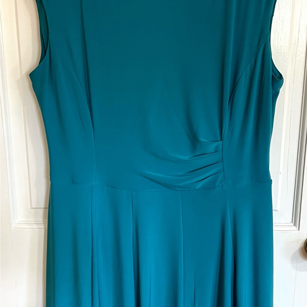 Coldwater Creek Teal Sleeveless Midi Dress
